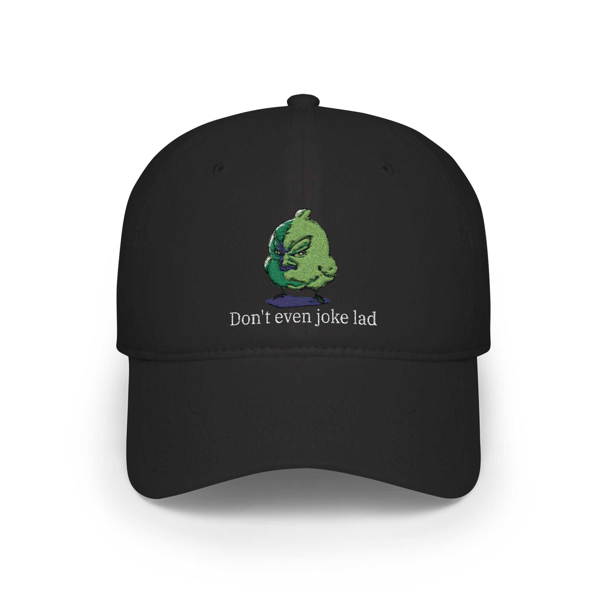 Embroidered Grumpy Bird Cap (Don't even joke lad)
